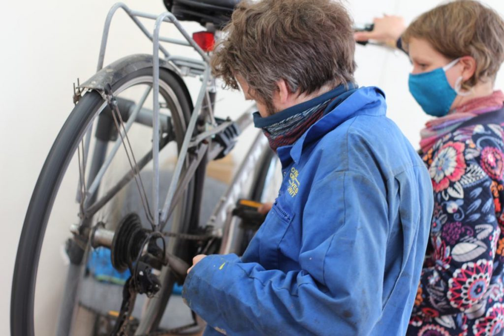 Image of the first Repair Cafe at the new Todmorden Makery workshop