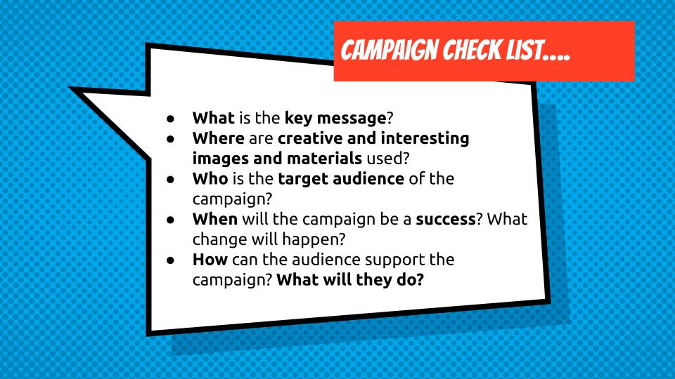 campaign check list