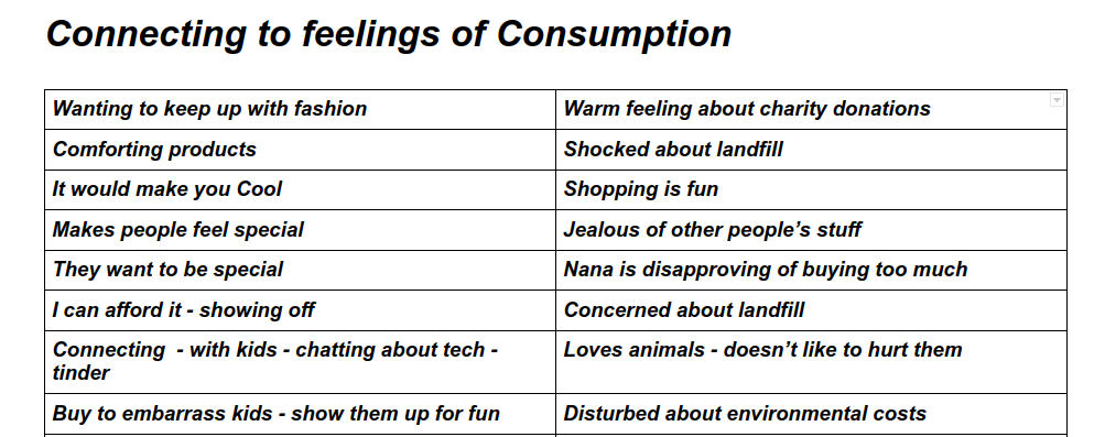 emotions of consumption 